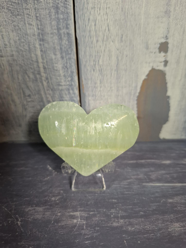 Pistachio Calcite Heart 