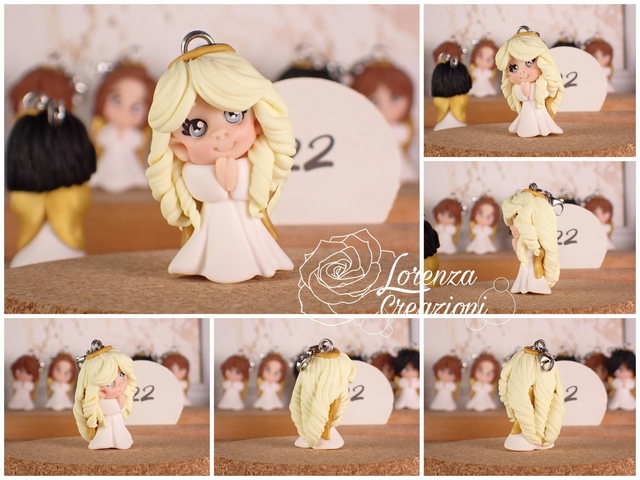 Angioletto custode tascabile n.22
Portachiavi o charm, artigianale, pezzo unico. Modellato a mano argilla polimerica, made in Italy.