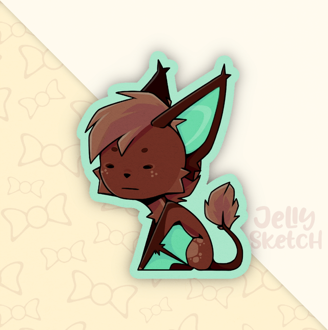 Sitting | Mint Bat | OC Sticker