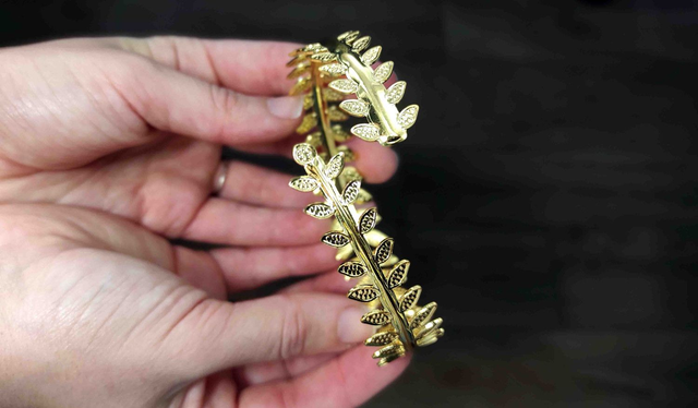 Brassard Bracelet de biceps laurier minimaliste or