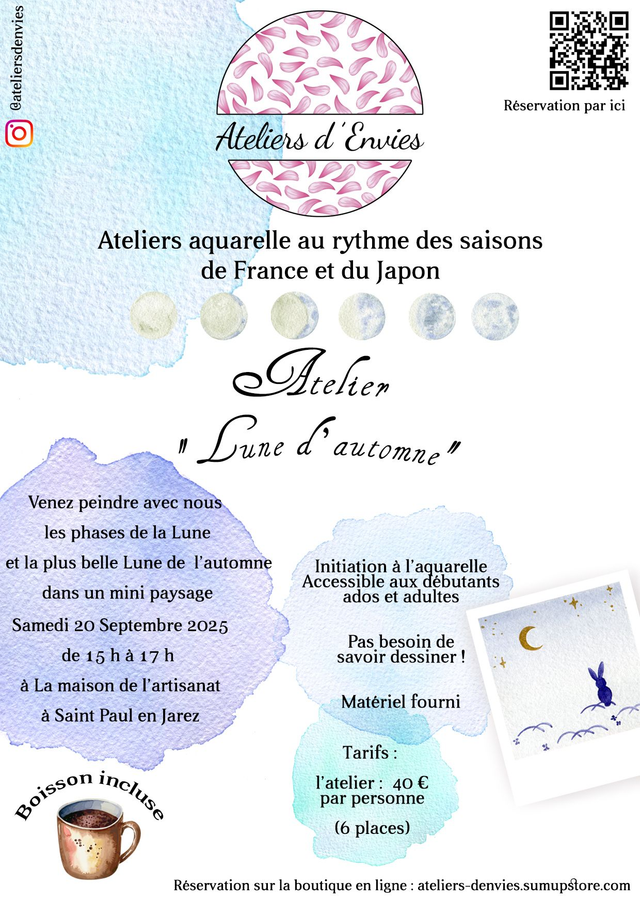 Atelier aquarelle - "Lunes d'automne" - 20/09/2025 Saint Paul En Jarez