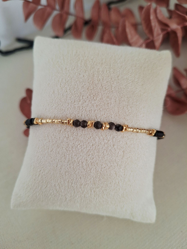 Bracelet Lueur - noir doré