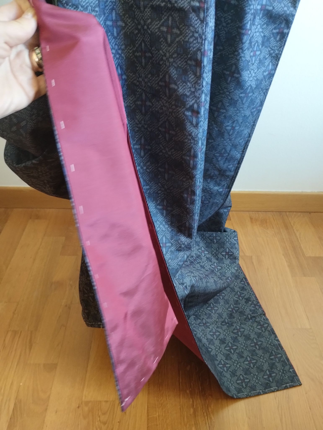 OSHIMA Unused Silk Kimono, Japanese Blue Vintage Silk Jacket Coat, Vintage OSHIMA Kimono, Gift for Her