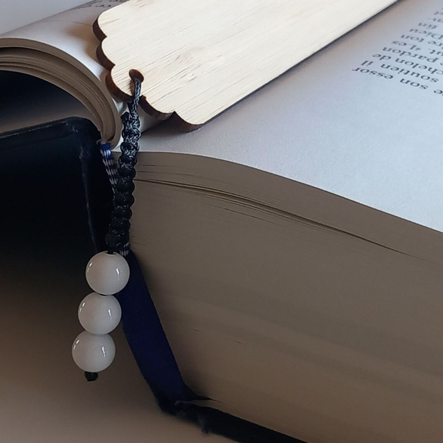 Marque-pages en bambou et Jade Mashan