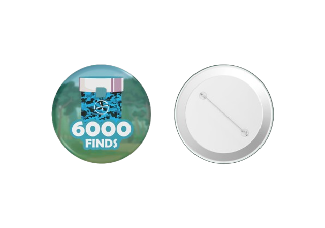 Badge Geocaching - 6000 Finds (Ø 4,4 cm)
