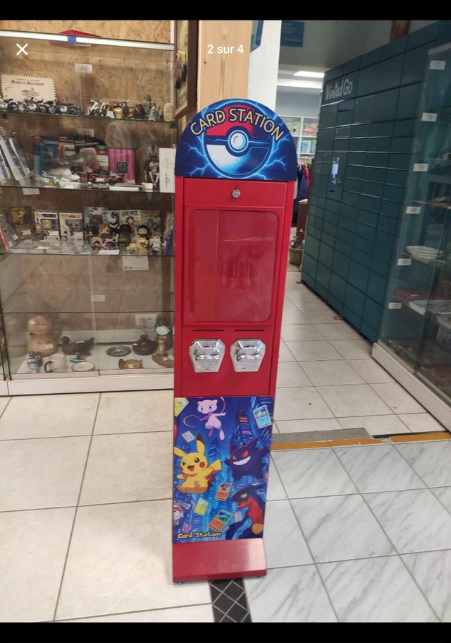 Machine à cartes 1 et 2 euros