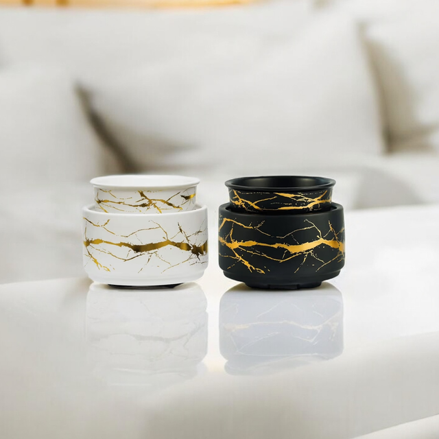 3-in-1 Marble Effect Electric Wax Warmer
