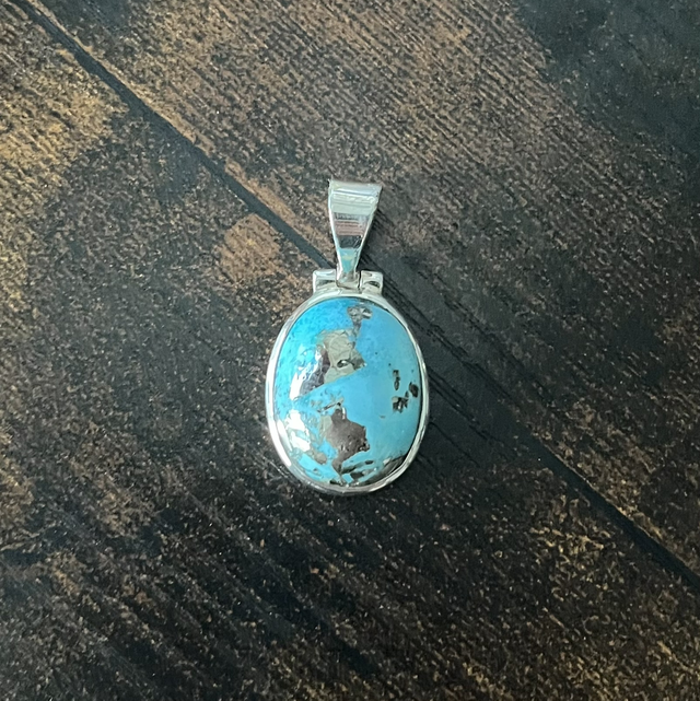 Pendentif en argent et Turquoise d’Iran