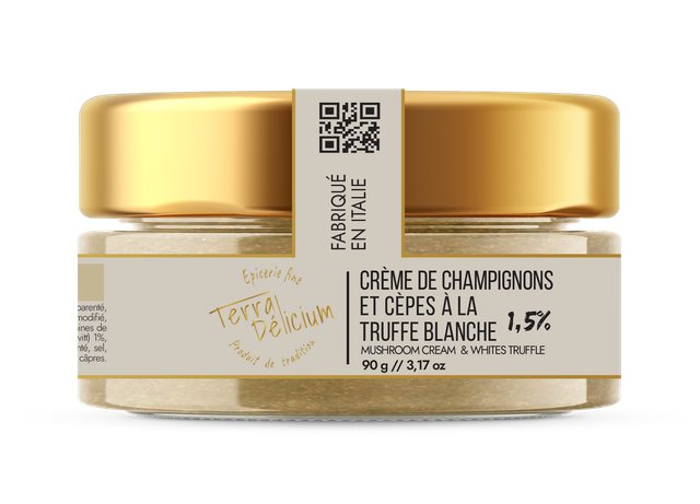 Crème de champignons et cèpes à la truffe blanche 1,5%