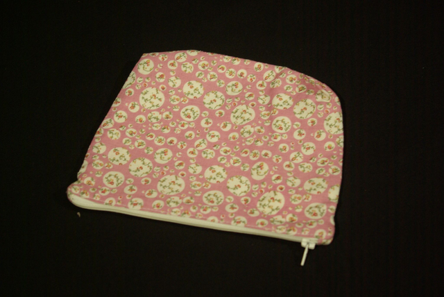 902-Trousse de toilette rose L20xH16 cm avec fermeture éclair