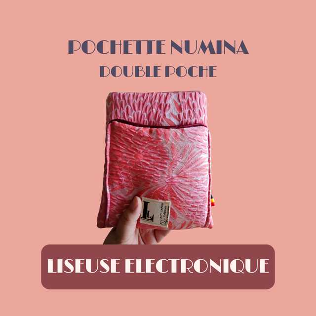 Pochette double poches pour liseuse