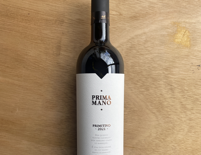 A Mano, &#039;Prima Mano&#039; Primitivo