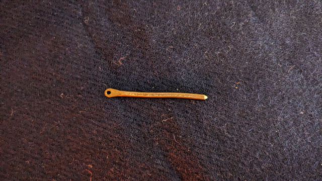 Bronze nålebinding needle