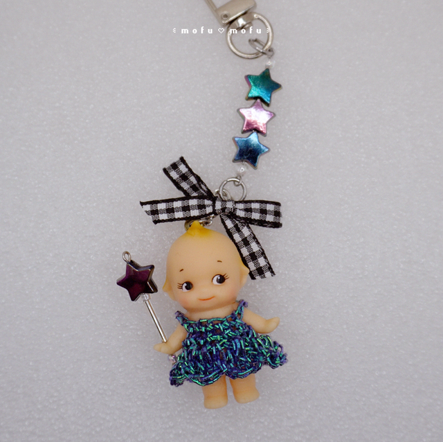 ANGEL kewpie charm (black)
