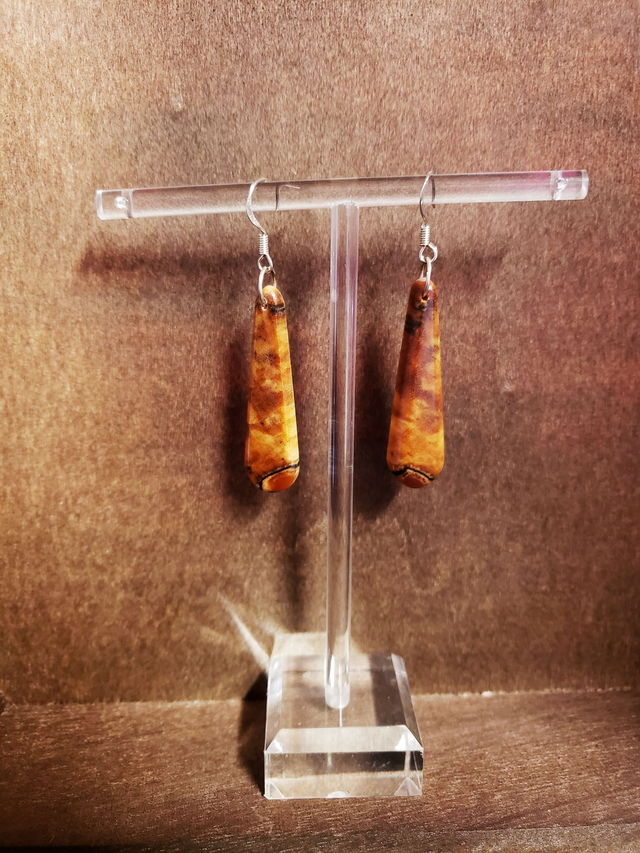 Ohrringe Birke gestockt 2