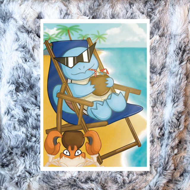 Squirtle Pokemon Fanart A5 Print