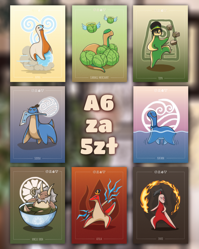 Printy A6 z serii "The Last Dinosaur"  