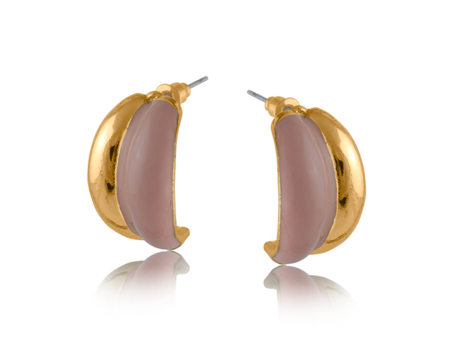 Gold Organic Shape Earrings 
