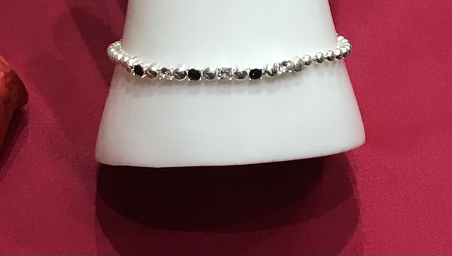 Bright Blue Coloured Stone Bracelet -BRA20