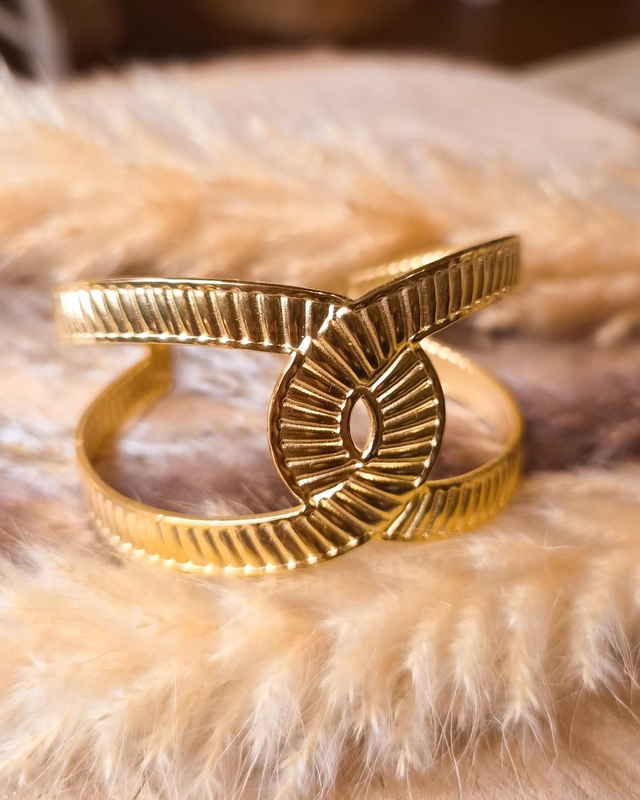 Bracelet jonc "Cléopatre" - Modèle doré