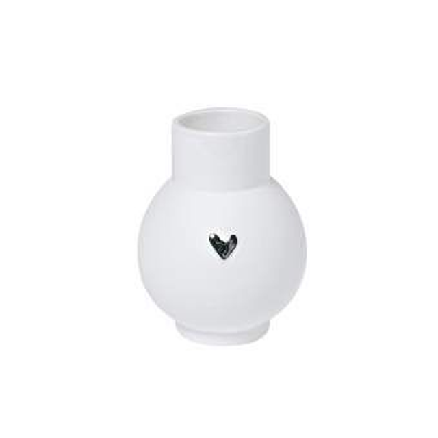 Räder mini vase boule coeur argenté