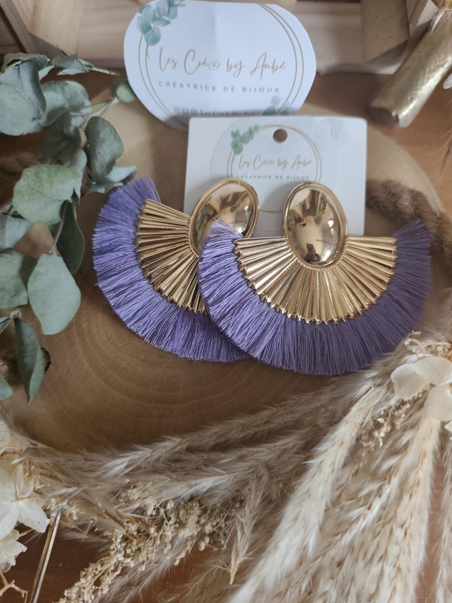 BO BIG BOHEME GOLD/ POMPONS LILAS 0001307