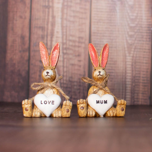 Rabbit with heart message