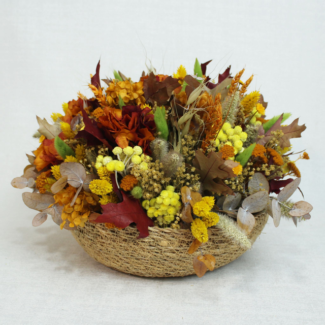 0SC606 Centro de mesa FLORES SECAS Y PRESERVADAS