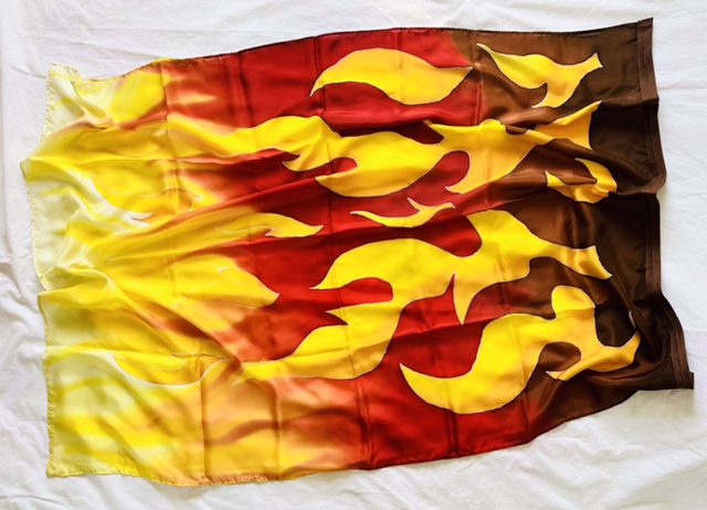 Feu du Saint Esprit Actes 2.3 Soie épaisse livrée sans tige 