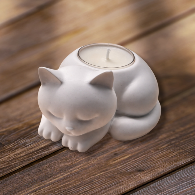 Teelichthalter "Cat-lover"