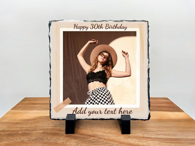 Personalised Slate Tile - Custom Rock Slate - Memories design