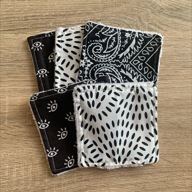 Lot de 5 lingettes lavables