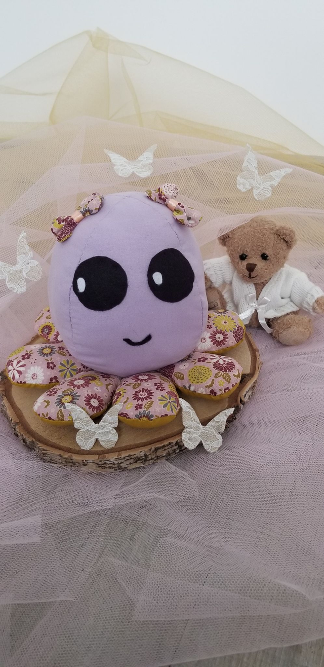 Pieuvre kawaii Violette