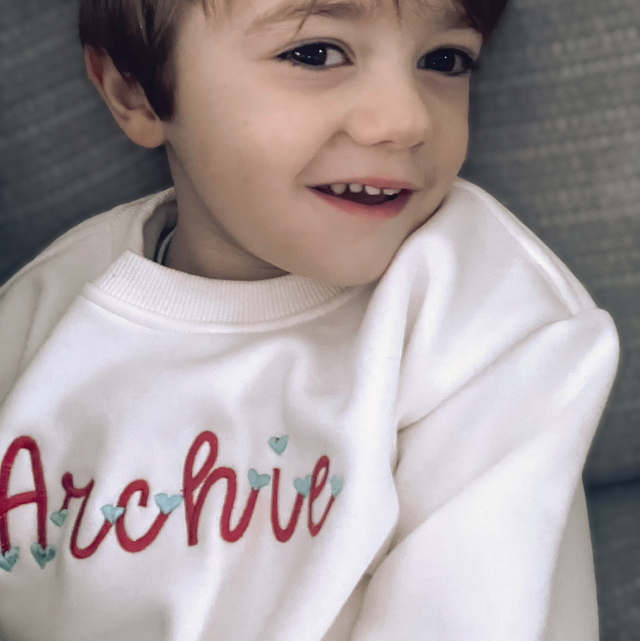 Embroidered Love  sweater 