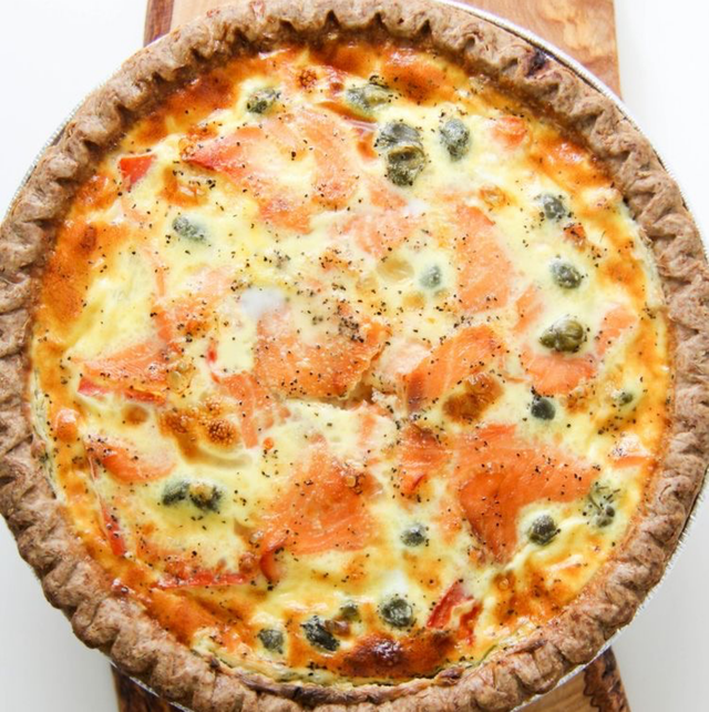 Quiche- Smoked Salmon &amp; Capers