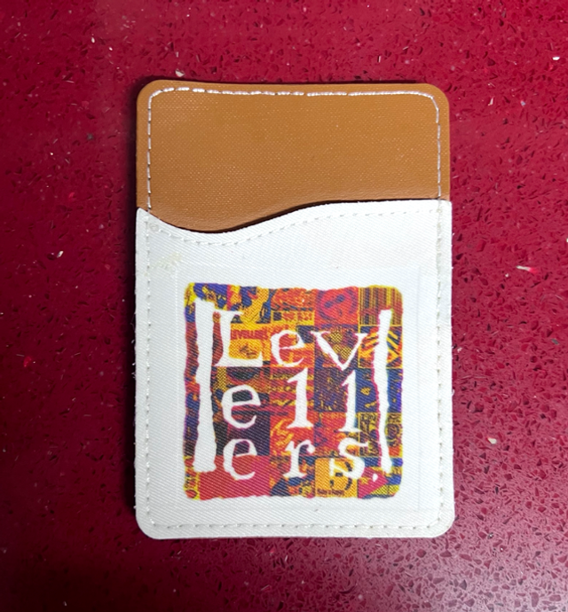 Levellers Credit Card Holder With Levellers Logo. 9.7cm by 6.6 cm
