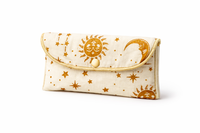 Pochette à lunettes nettoyante réversible modèle « Noctis »