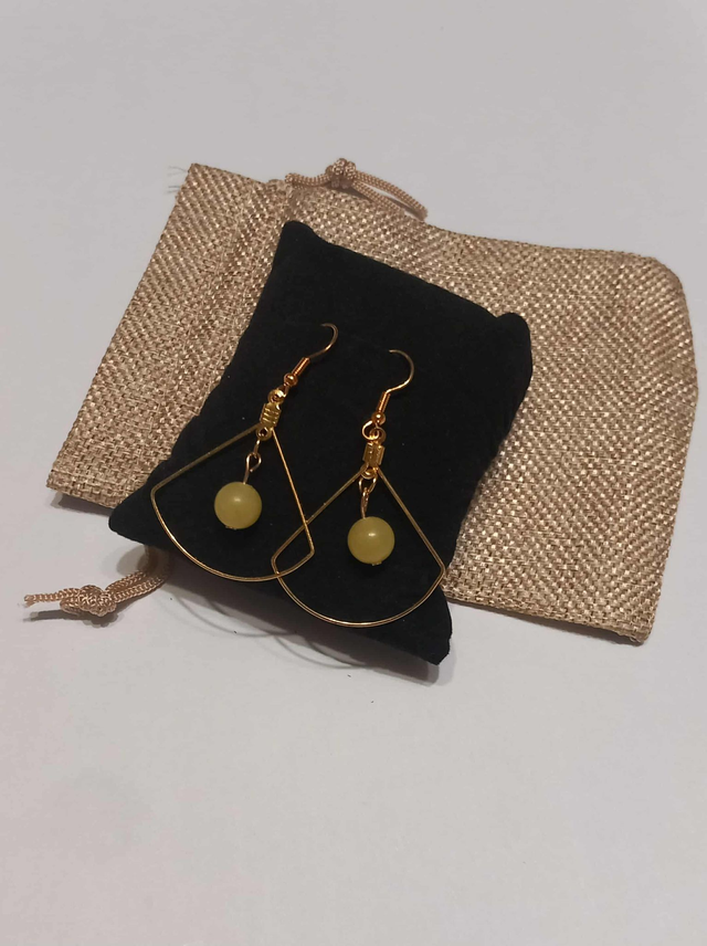 Boucles d'oreilles Odera doré - Jade Citron