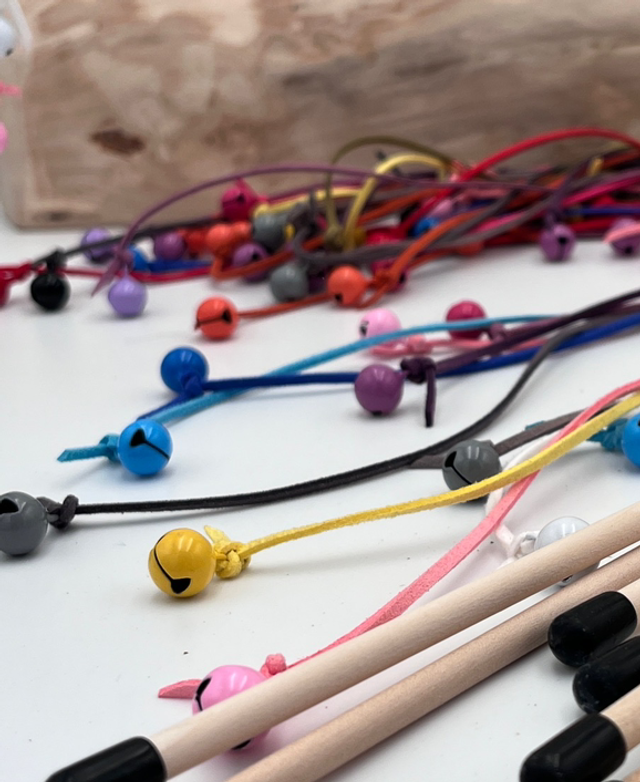 Tactile Jingly Suede Cat Teaser