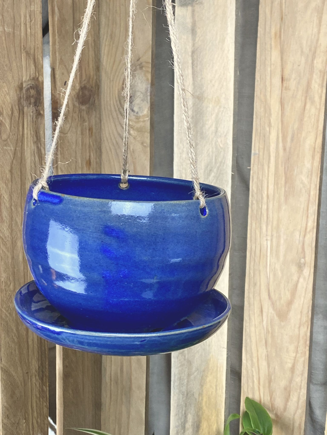 Pot suspendu_Taille L_Bleu nuit
