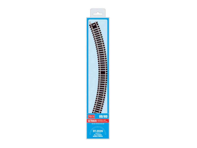 4 rails courbes 438mm R2 Peco ST-2026 H0