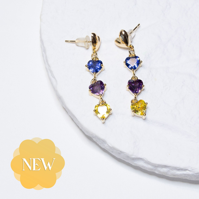 Crystal Hearts (rumena, modra)