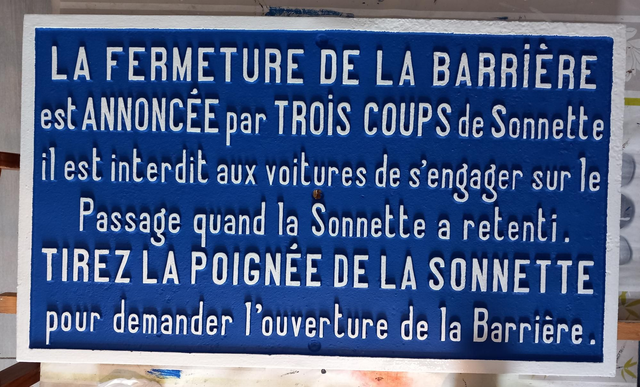 Plaque passage à niveau 