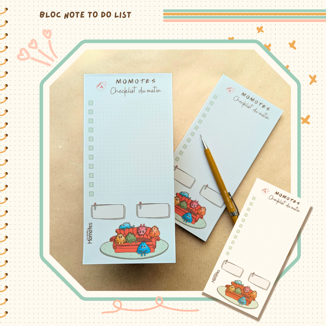 Bloc-notes to do list bande de momotes !