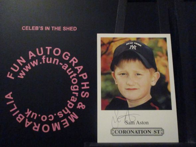 Sam Aston (Chesney Brown) Authentic Autographed Coronation Street 6x4 Cast Card