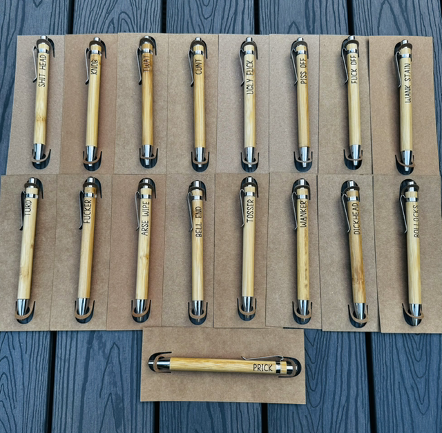 Rude Wooden pens