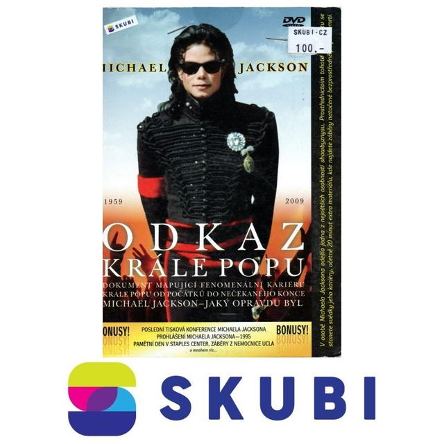DVD Michael Jackson - Odkaz krále popu - česky, anglicky