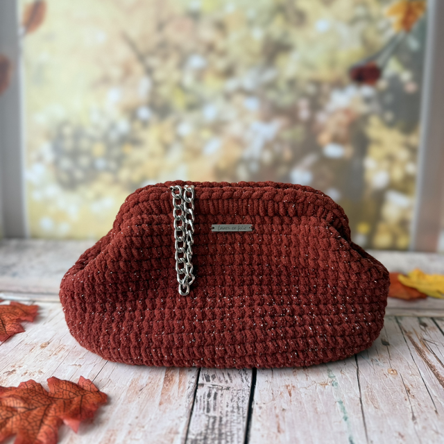 Sac Pochette Bordeaux – Fait main en Haute-Savoie