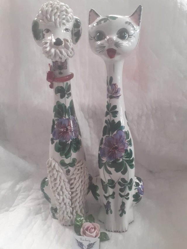 Alte Fajonce 70 er Jahre Hund & Katze