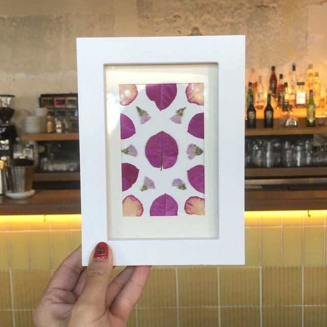 Mandala Floral S - Blanco Madera